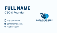 Blue Hand Bird  Business Card Preview