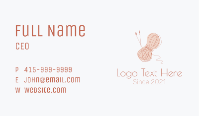 Crochet Thread Needle Business Card Image Preview