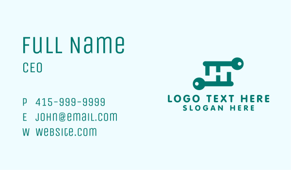 Green Letter H Keys Business Card Design Image Preview