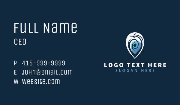 Airplane Location Pin Business Card Design Image Preview