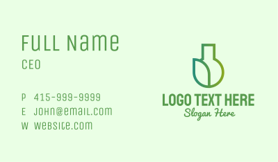 Organic Leaf Flask Business Card Image Preview