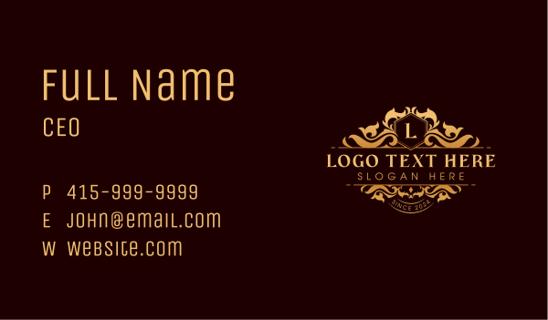 Floral Luxury Leaf Business Card Design Image Preview
