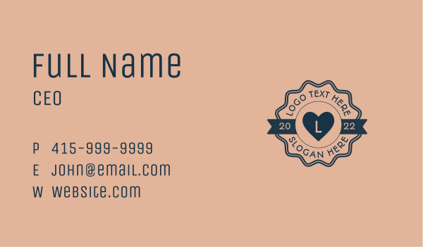 Kids Bakery Heart Business Card Design Image Preview