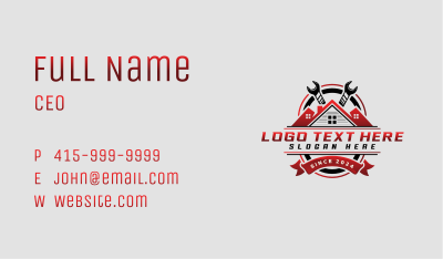 Wrench House Handyman Business Card Image Preview