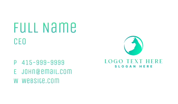Green Pet Dog Business Card Design Image Preview