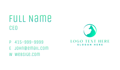 Green Pet Dog Business Card Image Preview