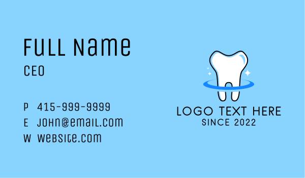 Teeth Dental Sparkle Business Card Design Image Preview