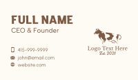 Brown Dairy Cattle  Business Card Design