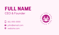 Lotus Flower Wellness Business Card Preview