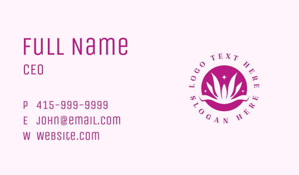 Lotus Flower Wellness Business Card Design Image Preview