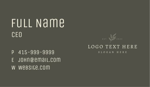 Deluxe Fashion Boutique Wordmark Business Card Design Image Preview