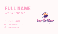 Drag Eyelash Brow Makeup Business Card Design