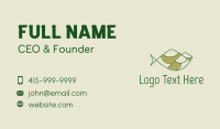 Green Minimalist Fish Hills Business Card Image Preview