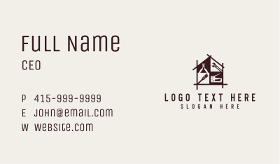 House Carpentry Construction Tools Business Card Image Preview