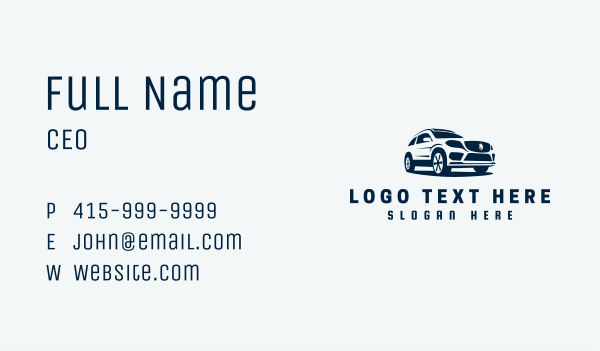 SUV Vehicle Transportation Business Card Design Image Preview