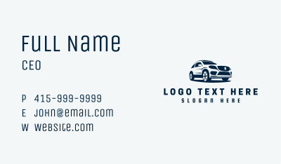 SUV Vehicle Transportation Business Card Image Preview
