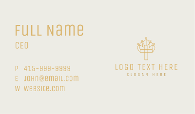 Christian Cross Crown Business Card Image Preview