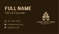 Brown Justice Scale Business Card Design