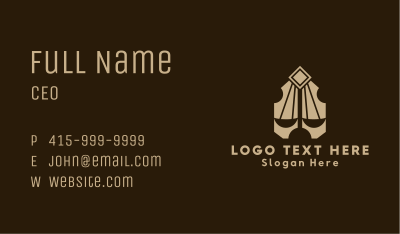 Brown Justice Scale Business Card Image Preview