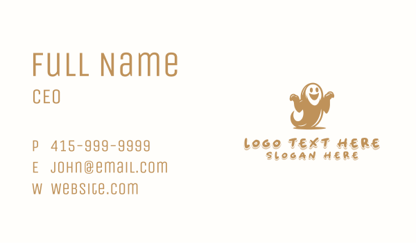 Scary Haunted Ghost Business Card Design Image Preview