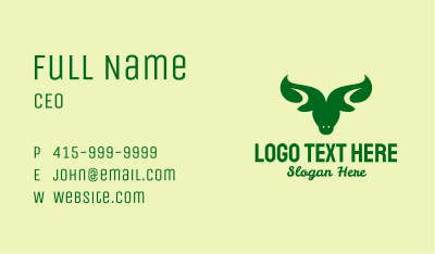 Organic Leaf Bull  Business Card Image Preview