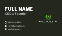 Leaf Eco Meditation Business Card Image Preview