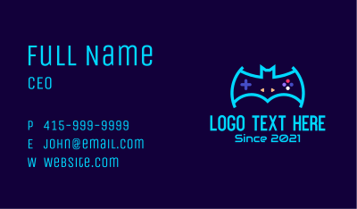 Bat Gaming Icon Business Card Image Preview