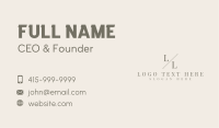 Luxury Company Lettermark Business Card Image Preview