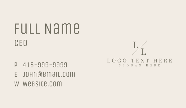 Luxury Company Lettermark Business Card Design Image Preview