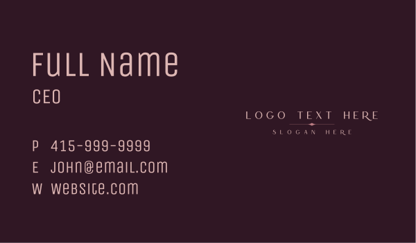 Modern Luxury Lifestyle Business Card Design Image Preview