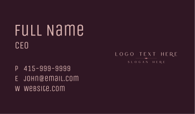 Modern Luxury Lifestyle Business Card Image Preview