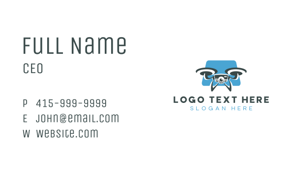 Multimedia Drone Photography Business Card Design Image Preview