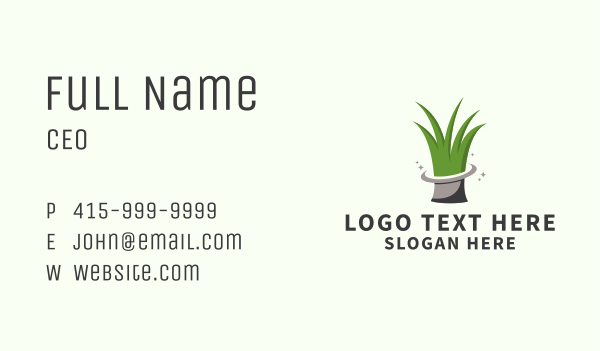 Magic Grass Garden Business Card Design Image Preview