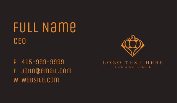 Luxury Crown Diamond Business Card Design Image Preview