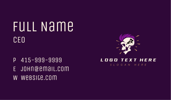 Tattoo Head Skull Business Card Design Image Preview