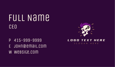 Tattoo Head Skull Business Card Image Preview