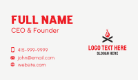 Flame Letter X Business Card Image Preview