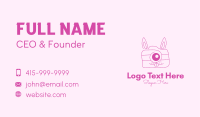 Pink Bunny Camera Business Card Image Preview