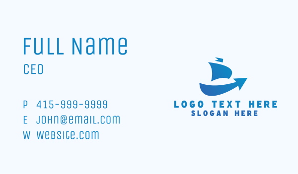 Boat Shipping Arrow Business Card Design Image Preview