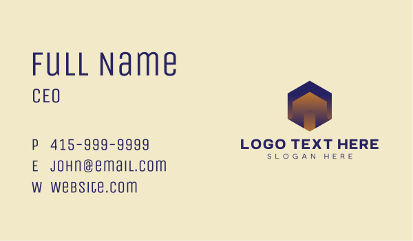 Abstract Business Hexagon Business Card Design Image Preview