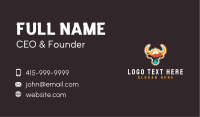Outdoor Camping Bison Business Card Design