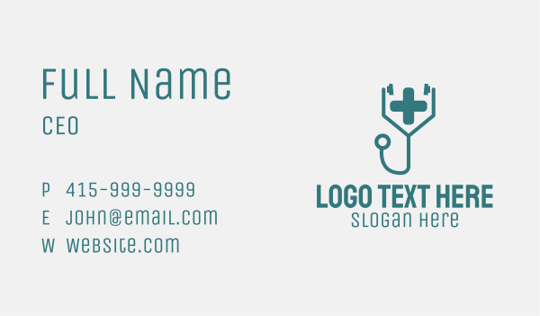Red Clinic Stethoscope Business Card Design Image Preview