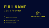 Yellow Geometric House Business Card Design