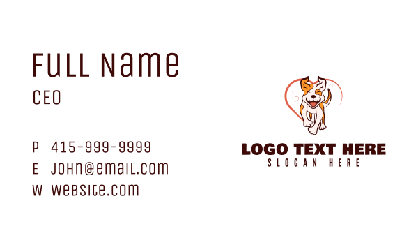Playful Dog Veterinary Business Card Design Image Preview
