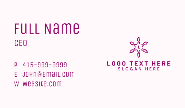 Flower Crystal Ornament Business Card Design Image Preview