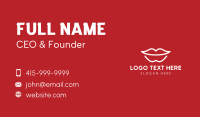 Minimalist Lip Outline Business Card Preview