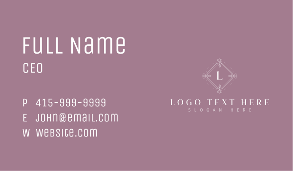 Geometric Floral Decor Business Card Design Image Preview