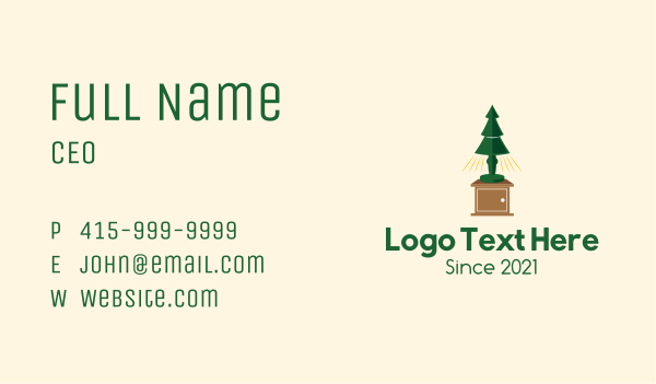 Christmas Lamp Business Card Design Image Preview