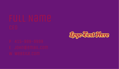 Quirky Classic Wordmark Business Card Image Preview