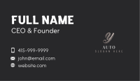 Elegant Salon Letter Y Business Card Image Preview